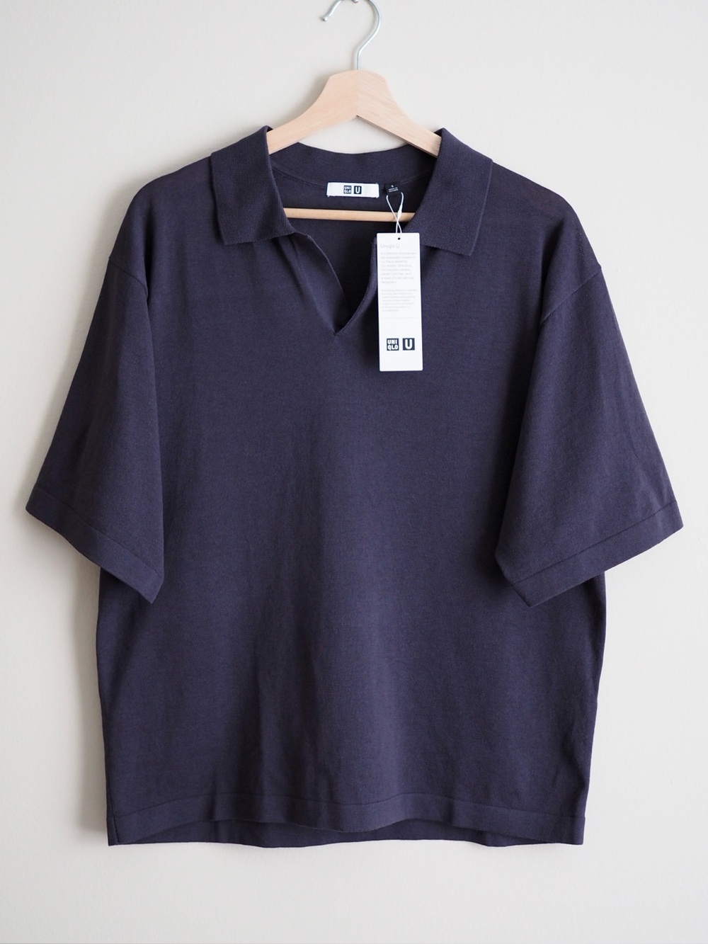 Lemaire skipper polo sweater Uniqlo pullover collared dark gray size small